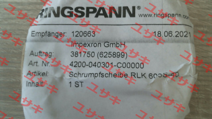 4200-040301-C00000 \ RLK 603 S-40x72 Ringspann