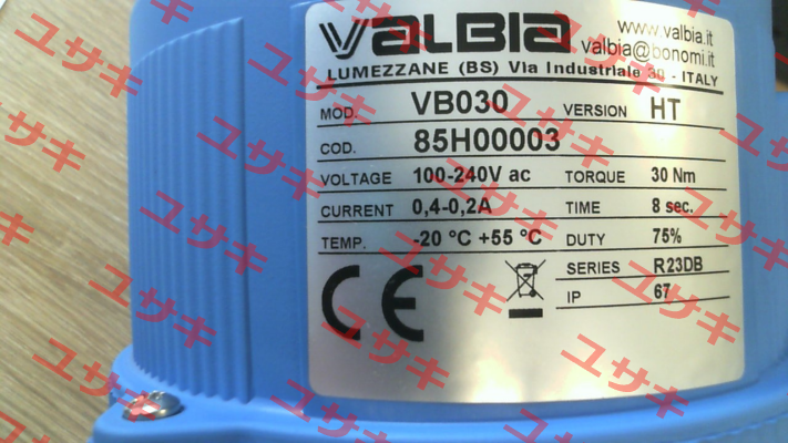 Ball valve type 2500 1  1/2" with electric actuator VB30 Valbia