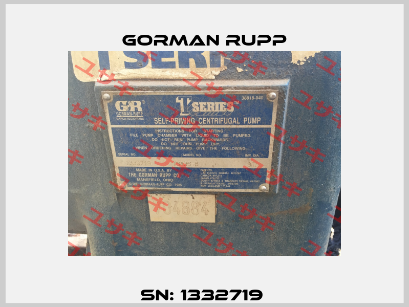 SN: 1332719  Gorman Rupp