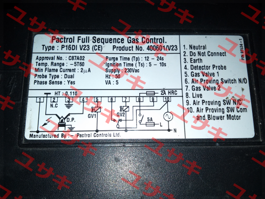 400601/V23 P16 DI Dual Pactrol
