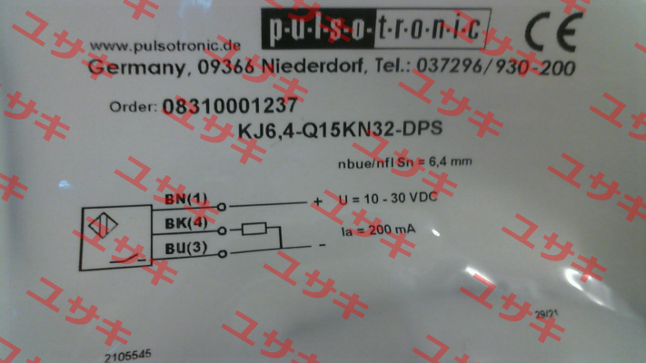 p/n: 08310001237, Type: KJ6,4-Q15KN32-DPS Pulsotronic