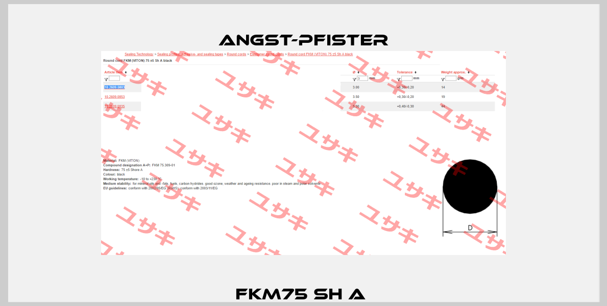 FKM75 Sh A  Angst-Pfister