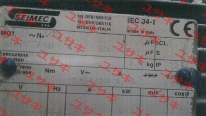HBF 71B 4 230.400-50 B5 Seimec (Rossi)
