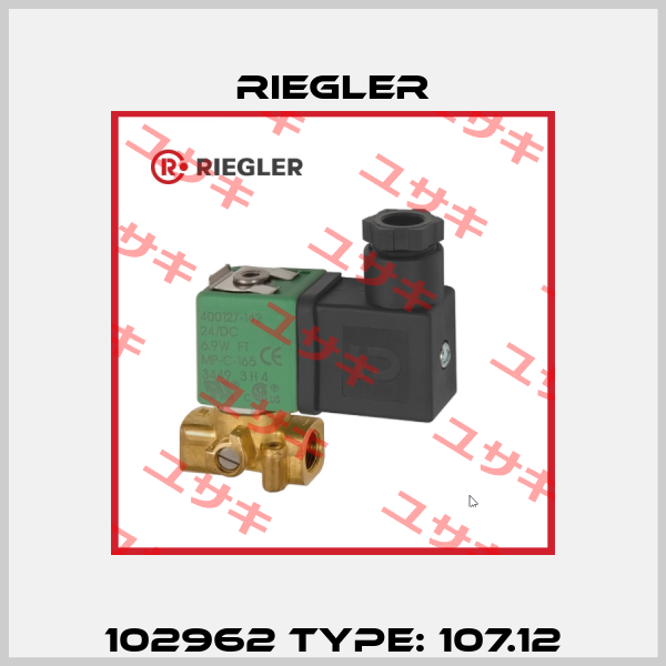 102962 Type: 107.12 Riegler