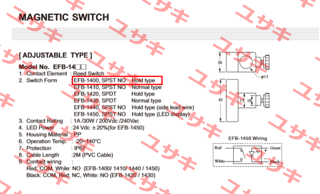 EFB-1400 / EFXCM1P-18S4420001 Finetek