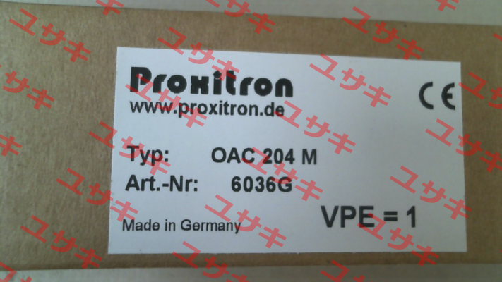 6036G / OAC 204 M Proxitron