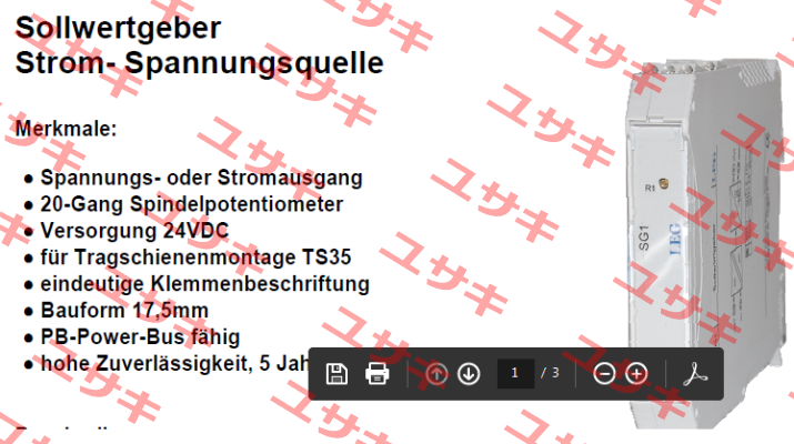 SG1  LEG Industrie Elektronik