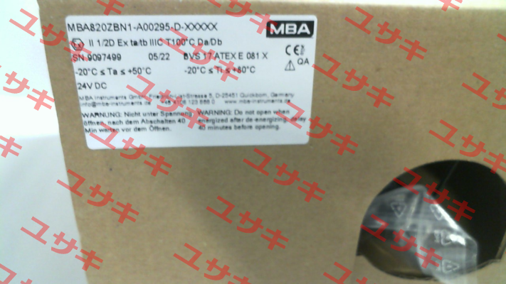 P/N: 1214368, Type: MBA820ZBN1-A00295-D-XXXXX MBA