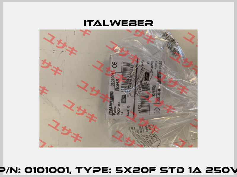 P/N: 0101001, Type: 5x20F std 1A 250V Italweber