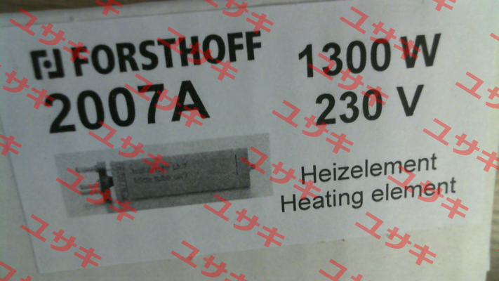 2007A / Heating element 1300 W 230 V type K Forsthoff