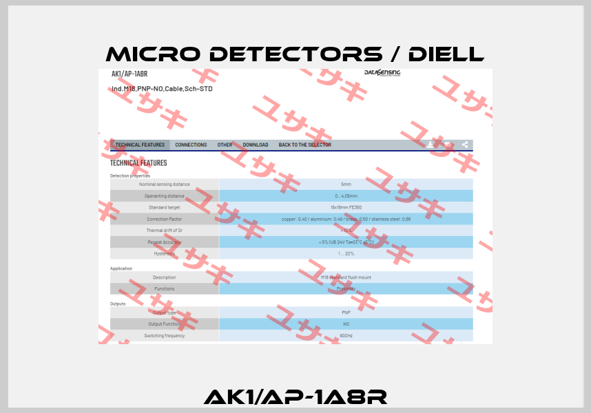 AK1/AP-1A8R Micro Detectors / Diell