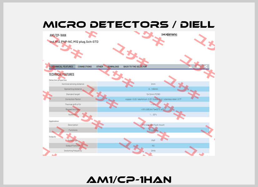 AM1/CP-1HAN Micro Detectors / Diell