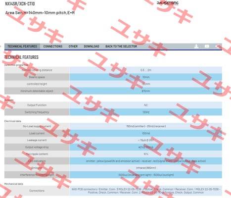 NX14SR/XCN-CT10 Micro Detectors / Diell (now Datasensing)
