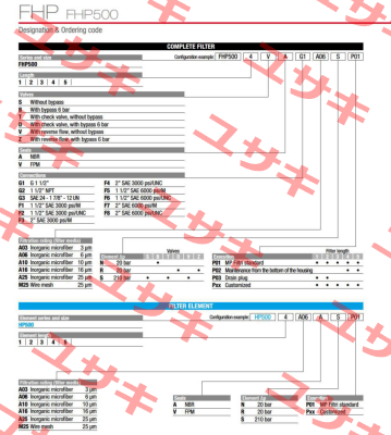 FHP-500-5-V-A-F7-A03-S-P02 MP Filtri
