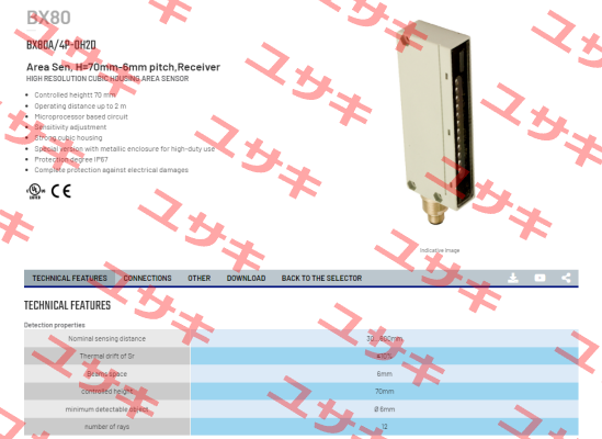BX80A/4P-0H2D Micro Detectors / Diell (now Datasensing)