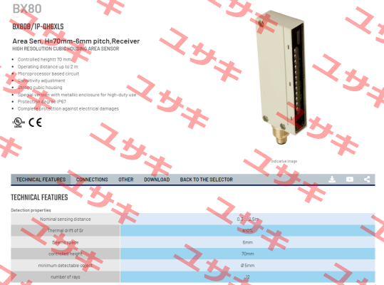 BX80B/1P-0H6XLS Micro Detectors / Diell (now Datasensing)
