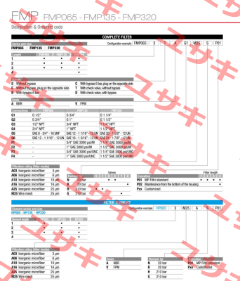 FMP-065-2-B-A-G1-A25-N-P01 MP Filtri