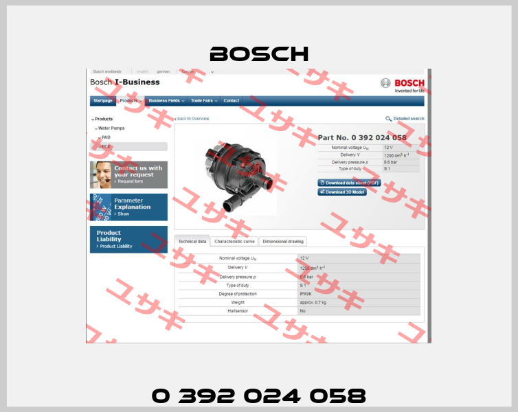0 392 024 058 Bosch