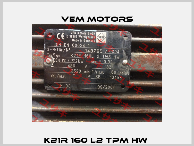 K21R 160 L2 TPM HW  Vem Motors