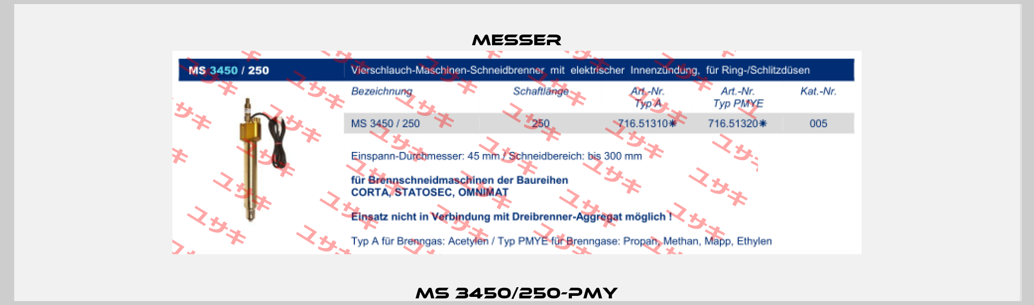 MS 3450/250-PMY Messer