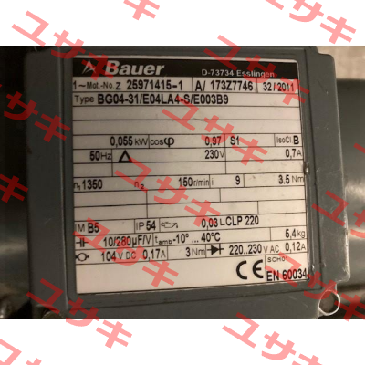 BG04-31/E04LA4-S/E003B9 Bauer