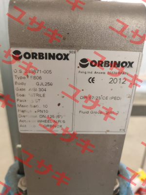 Typ EB06 PN10 DN 125 Orbinox