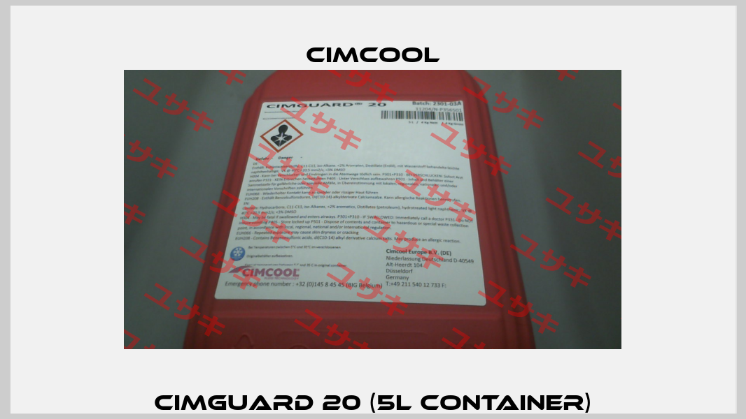 Cimguard 20 (5L container) Cimcool