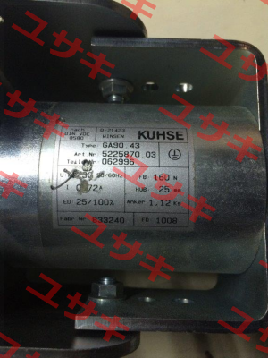 P/N: 5225870.03, Type: GA 90.43 230V AC 25/100%ED Kuhse