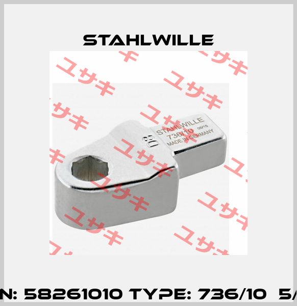 P/N: 58261010 Type: 736/10  5/16 Stahlwille