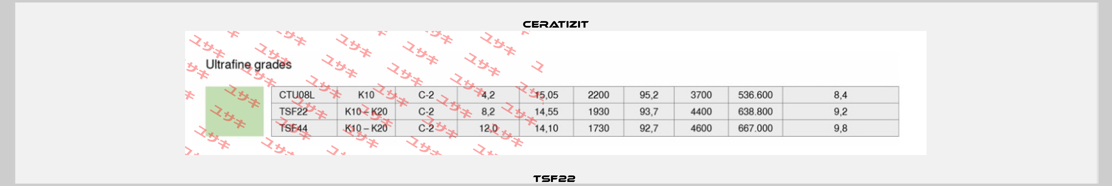 TSF22  Ceratizit