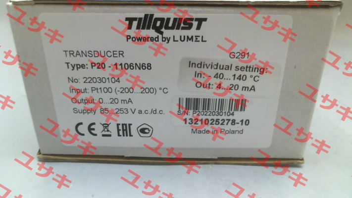 P20 transducer Tillquist