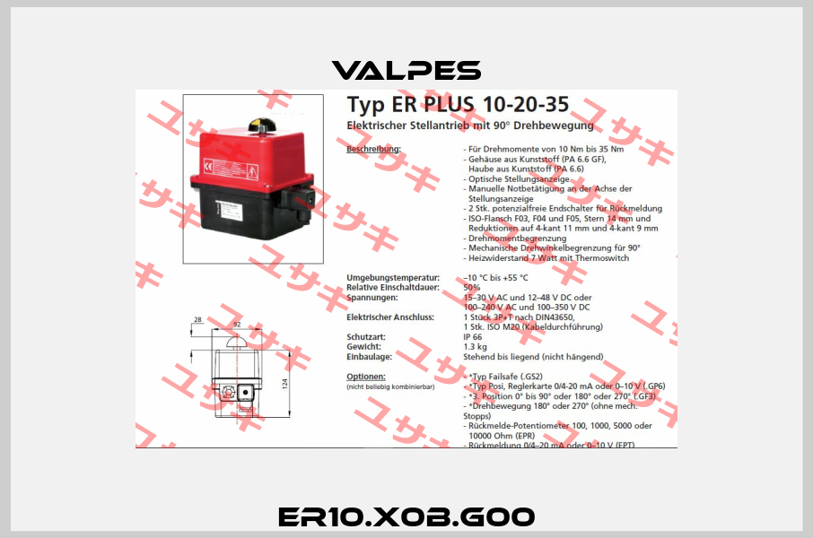 ER10.X0B.G00 Valpes