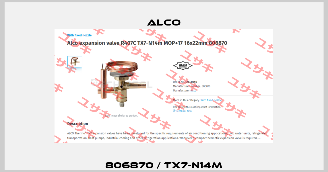 806870 / TX7-N14m Alco