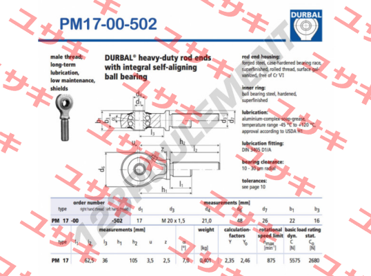 PM 17-00-502 Durbal