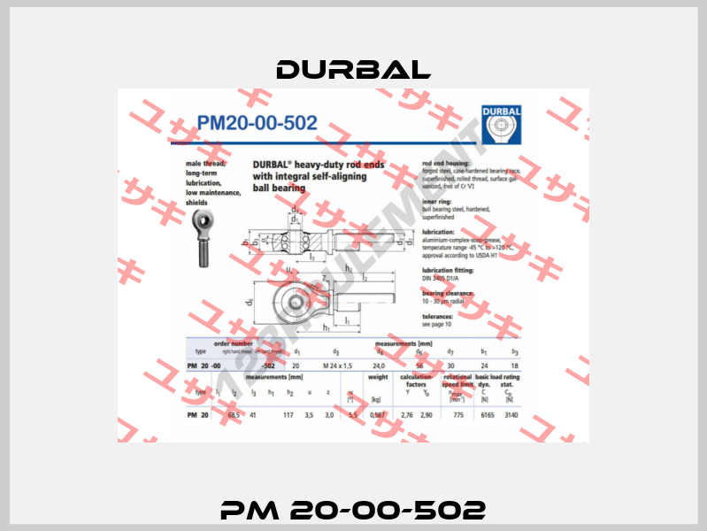 PM 20-00-502 Durbal