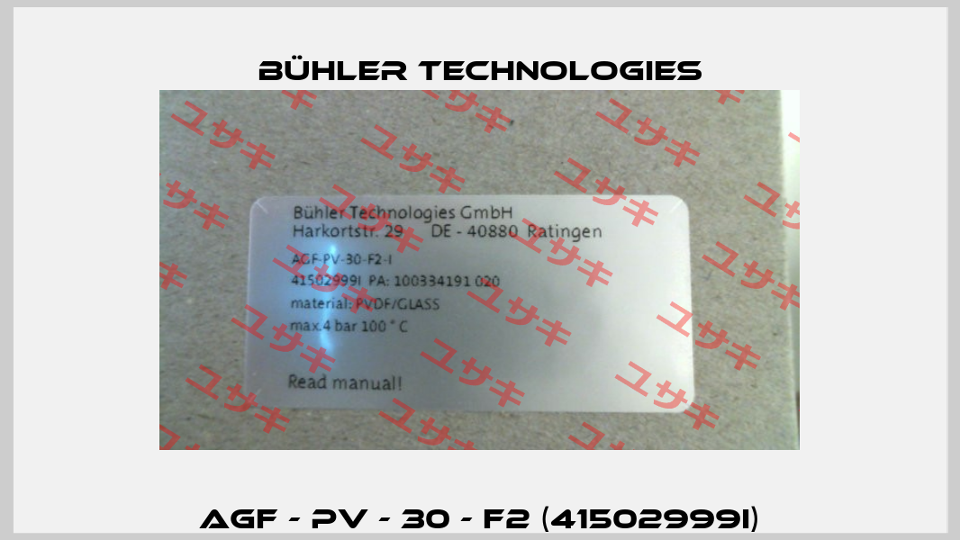 AGF - PV - 30 - F2 (41502999I) Bühler Technologies