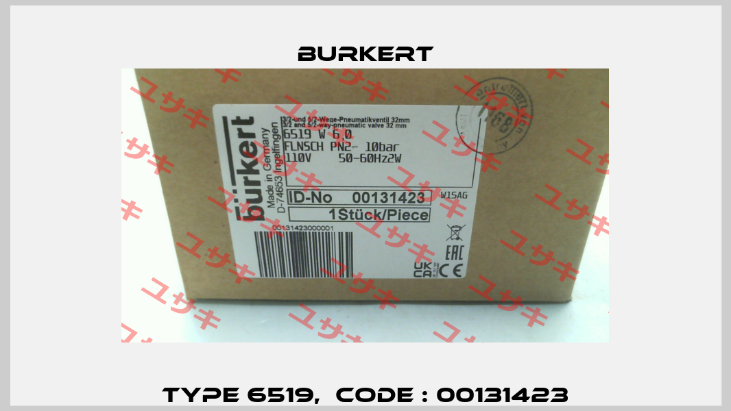 Type 6519,  Code : 00131423 Burkert