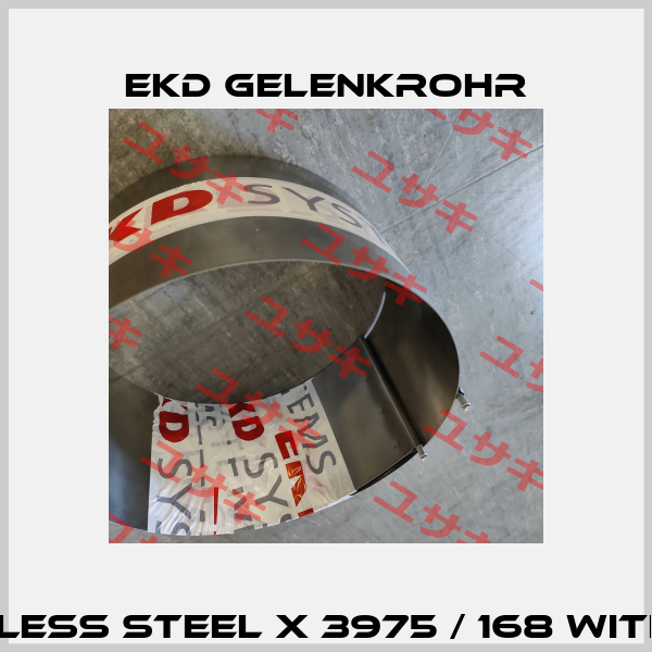 Cover inside stainless steel x 3975 / 168 with 53 band holders Ekd Gelenkrohr