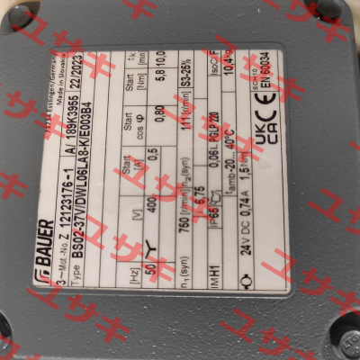 189K3955 - BS02-37V/DWL06LA8-K/E003B4 Bauer