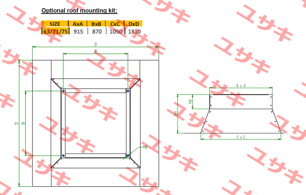 Mounting kit fot FC 756 T  Dynair