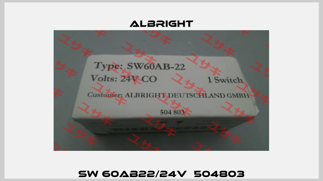 SW 60AB22/24V  504803 Albright