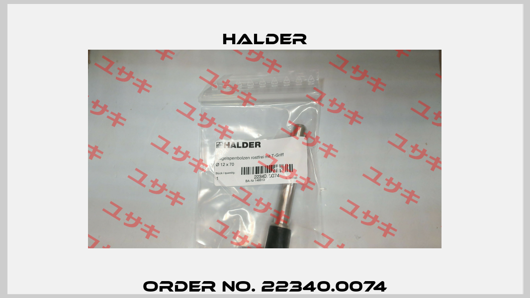 Order No. 22340.0074 Halder
